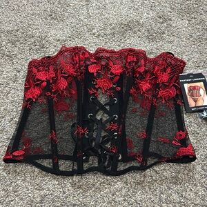 Fantasy Lingerie Black Rose Corset